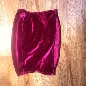 red velvet tube top